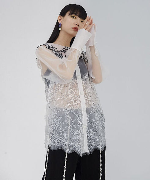 皇后蕾絲襯衫
